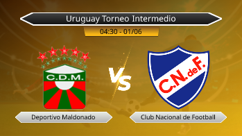 Uruguay Torneo Intermedio Deportivo Maldonado VS Club Nacional de Football